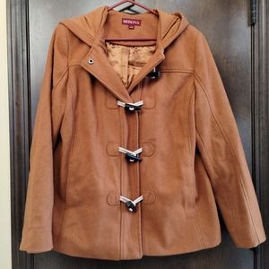 Cute Merona Saddle Brown Winter Coat - Large